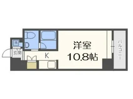 アーデンタワー南堀江(1K/10階)の間取り写真