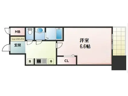 アドバンス大阪ブリアント(1K/7階)の間取り写真