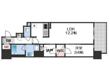 RJRプレシア南堀江(1SLDK/5階)の間取り写真