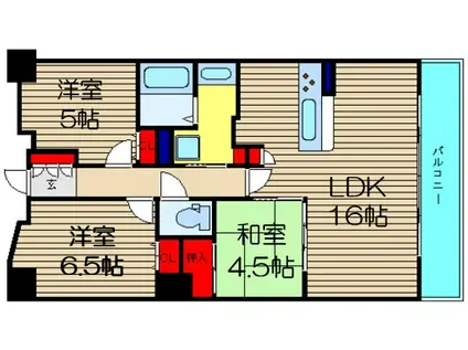 CITY SPIRE難波グレイス(3LDK/8階)の間取り写真