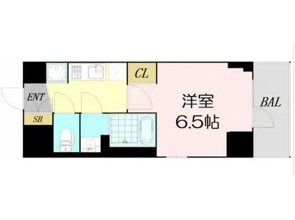 CITY LUX NAMBA サウス(1K/4階)の間取り写真