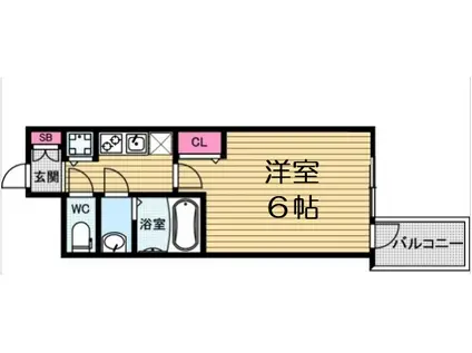 プレサンス心斎橋クオーレ(1K/7階)の間取り写真