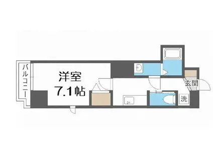 L-IDEA MINAMI HORIE(1K/3階)の間取り写真