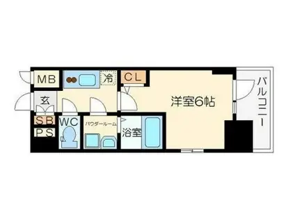 エスリード大阪シティノース(1K/3階)の間取り写真