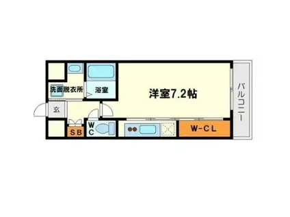 プレッツァ新大阪(1K/7階)の間取り写真