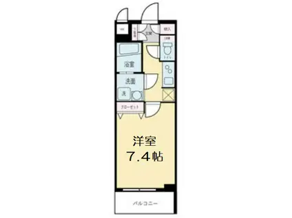 サムティ北梅田VESSEL(1K/8階)の間取り写真