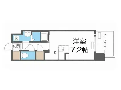 レジュールアッシュ桜宮リバーコート(ワンルーム/10階)の間取り写真