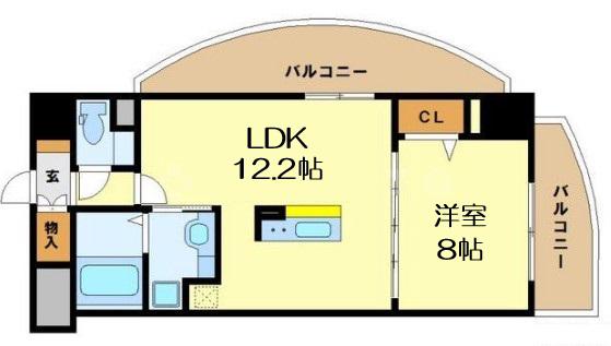 LASANTE梅田北(1LDK/7階)の間取り写真