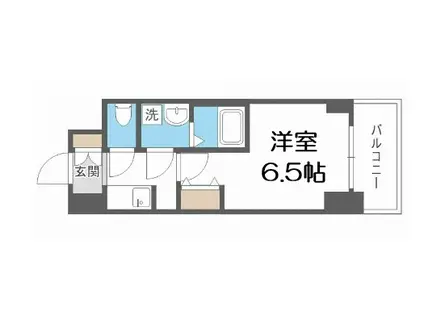 S-RESIDENCE阿波座ウエスト(1K/5階)の間取り写真