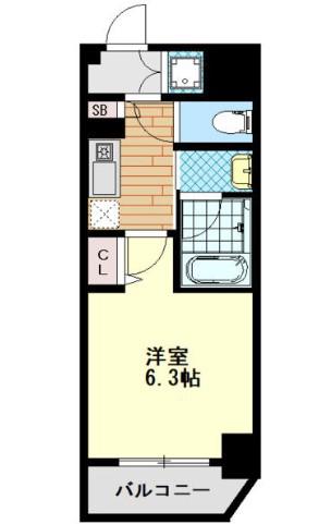 ネクストステージ本町(1K/4階)の間取り写真