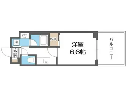 ルフォンプログレ堺筋本町タワーレジデンス(1K/6階)の間取り写真