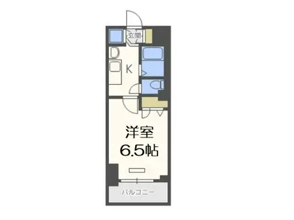 プレサンス中之島グラシア(1K/3階)の間取り写真