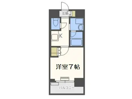 エイペックス南堀江(1K/10階)の間取り写真