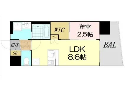 セレニテ新大阪ミラク弐番館(1LDK/14階)の間取り写真