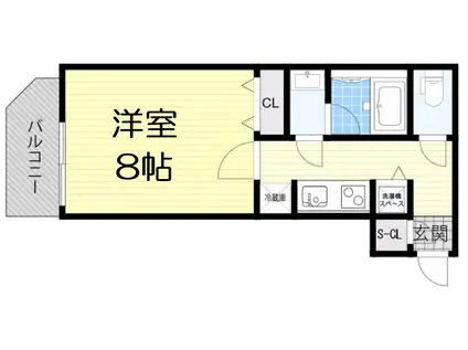 セイワパレス福島駅前(1K/3階)の間取り写真