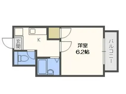 ノールハイツ(1K/8階)の間取り写真