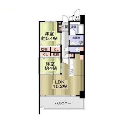 ブランメゾン@船場(2LDK/14階)の間取り写真