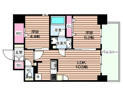 アーバネックス梅田中崎町Ⅱ(2LDK/11階)の間取り写真