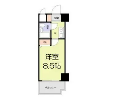 シティーアリーナ阿波座西(1K/5階)の間取り写真