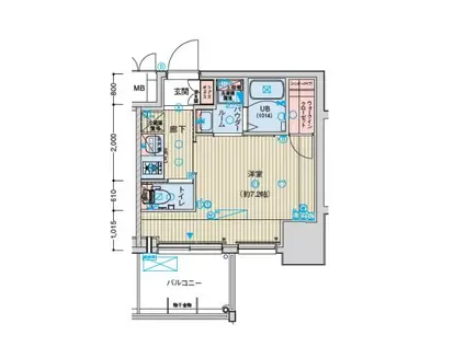 アドバンス難波南ワイズ(1K/10階)の間取り写真