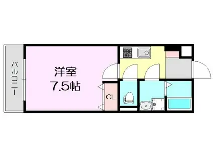 リヴィアス北大阪BREZZA(1K/3階)の間取り写真