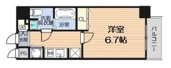 エスライズ東本町(1K/11階)の間取り写真