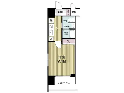 グランカーサ梅田北(1K/5階)の間取り写真