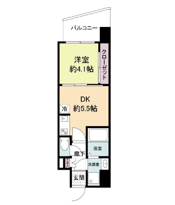 セレニテ難波ミラク参番館(1DK/8階)の間取り写真