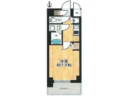 サムティ大阪GRAND イーストⅡ(1K/6階)の間取り写真