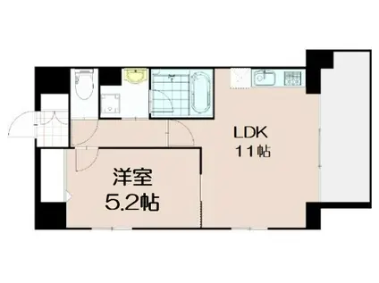 アベニール鷺洲(1LDK/5階)の間取り写真