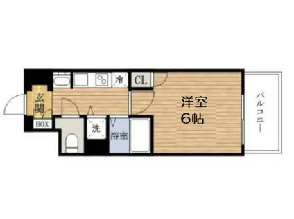 プレサンス難波元町(1K/7階)の間取り写真