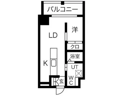アイボリーポワント難波ウエスト(1LDK/5階)の間取り写真