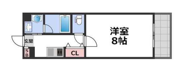 CITY SPIRE幸町(1K/3階)の間取り写真
