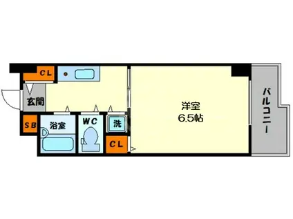 エトワール北梅田(1K/9階)の間取り写真