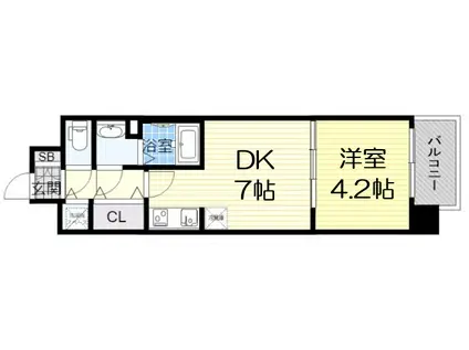 レオンコンフォート梅田北(1DK/5階)の間取り写真