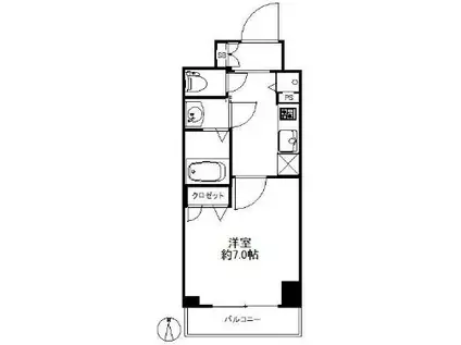 スワンズシティ難波ノーブル(1K/9階)の間取り写真
