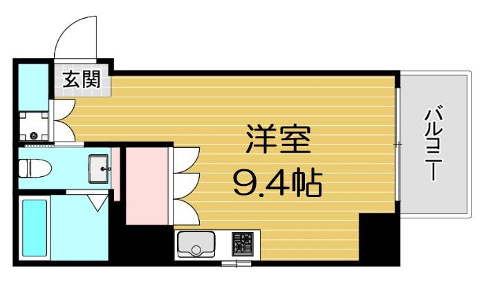 レオンコンフォート弁天町(ワンルーム/4階)の間取り写真