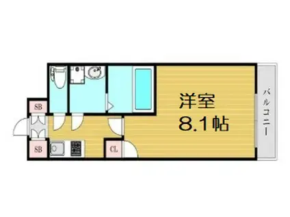 コスモ梅田ウエスト(1K/9階)の間取り写真