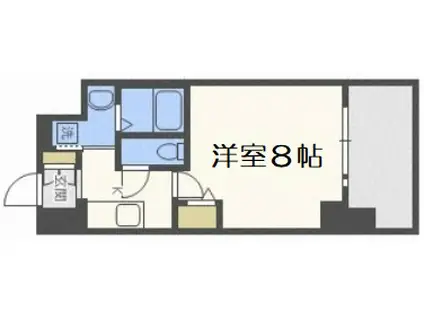 レジュールアッシュ天王寺舟橋(1K/2階)の間取り写真