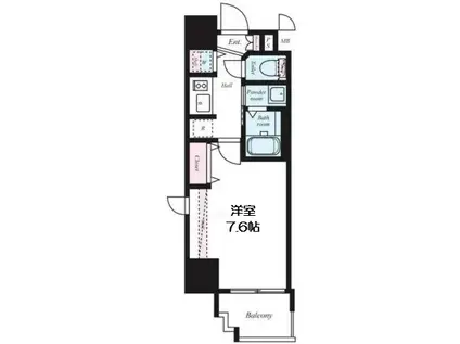 梅田ウエストレジデンス(1K/3階)の間取り写真
