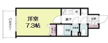 アプリーレ松屋町(1K/12階)の間取り写真