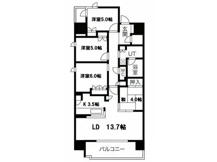 大阪ベイレジデンス(4LDK/3階)の間取り写真