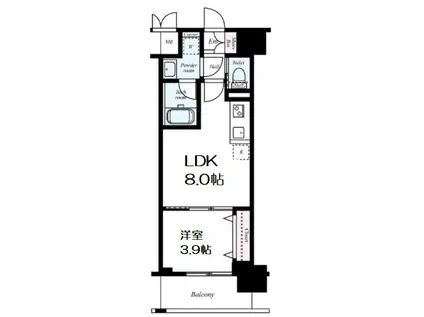 レオンコンフォート本町東3(1LDK/2階)の間取り写真