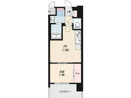 DIMORA難波(1DK/10階)の間取り写真