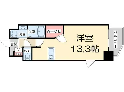 LA DOUCEUR梅田ウエスト(ワンルーム/7階)の間取り写真