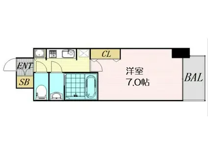 サムティ福島PORTA(1K/5階)の間取り写真