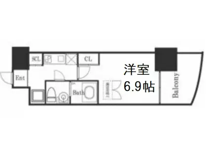 SERENITE福島SCELTO(1K/5階)の間取り写真