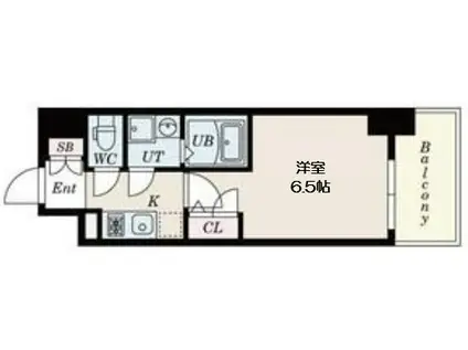 S-FORT大正リヴィエール(1K/9階)の間取り写真