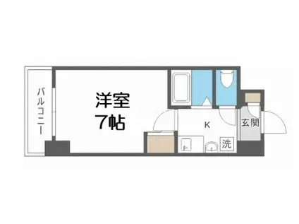 エスリード梅田西第3(1K/2階)の間取り写真