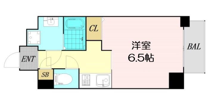 レオンコンフォート上本町(1K/9階)の間取り写真